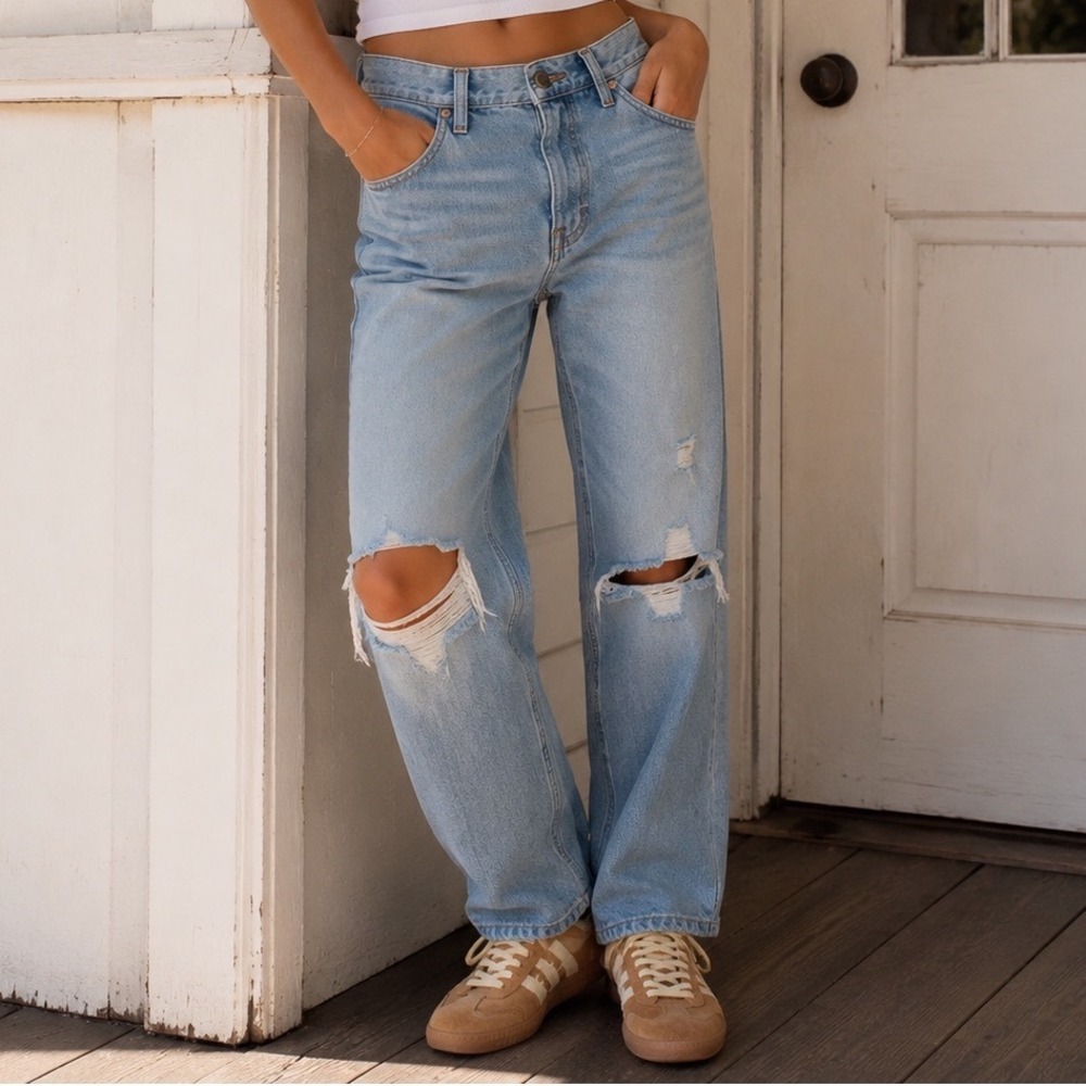 Abercrombie Fitch Curve Love Ultra High Rise Ankle Straight Jeans 27 CR5